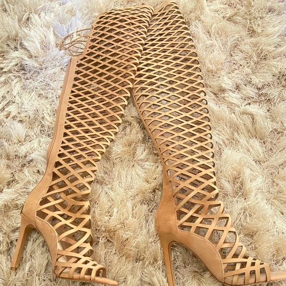 Vince Camuto Cage Thigh High Heels - Picture 1 of 3